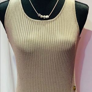Tan sleeveless sweater dress NEW